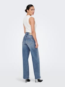 ONLY ONLJUICY High waist Wide Leg Fit Jeans -Medium Blue Denim - 15340855