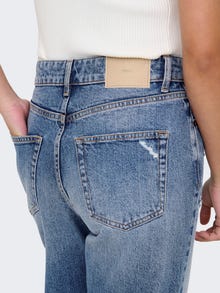 ONLY ONLJUICY High waist Wide leg fit Jeans -Medium Blue Denim - 15340855