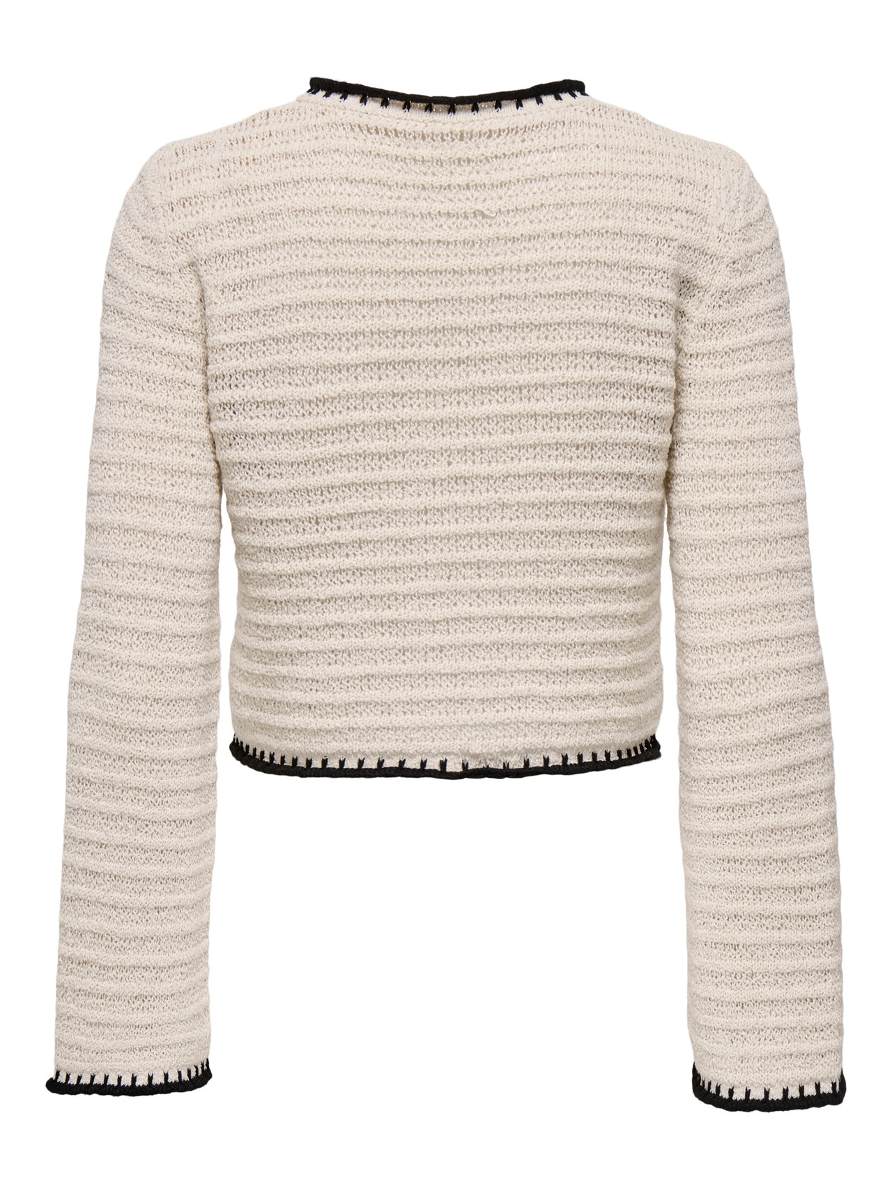 ONLY American Fit Round Neck Knit Cardigan -Ecru - 15340905