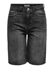 ONLY Long denim shorts -Washed Black - 15340963