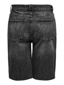 ONLY Locker geschnitten Mittlere Taille Offener Saum Shorts -Washed Black - 15340963