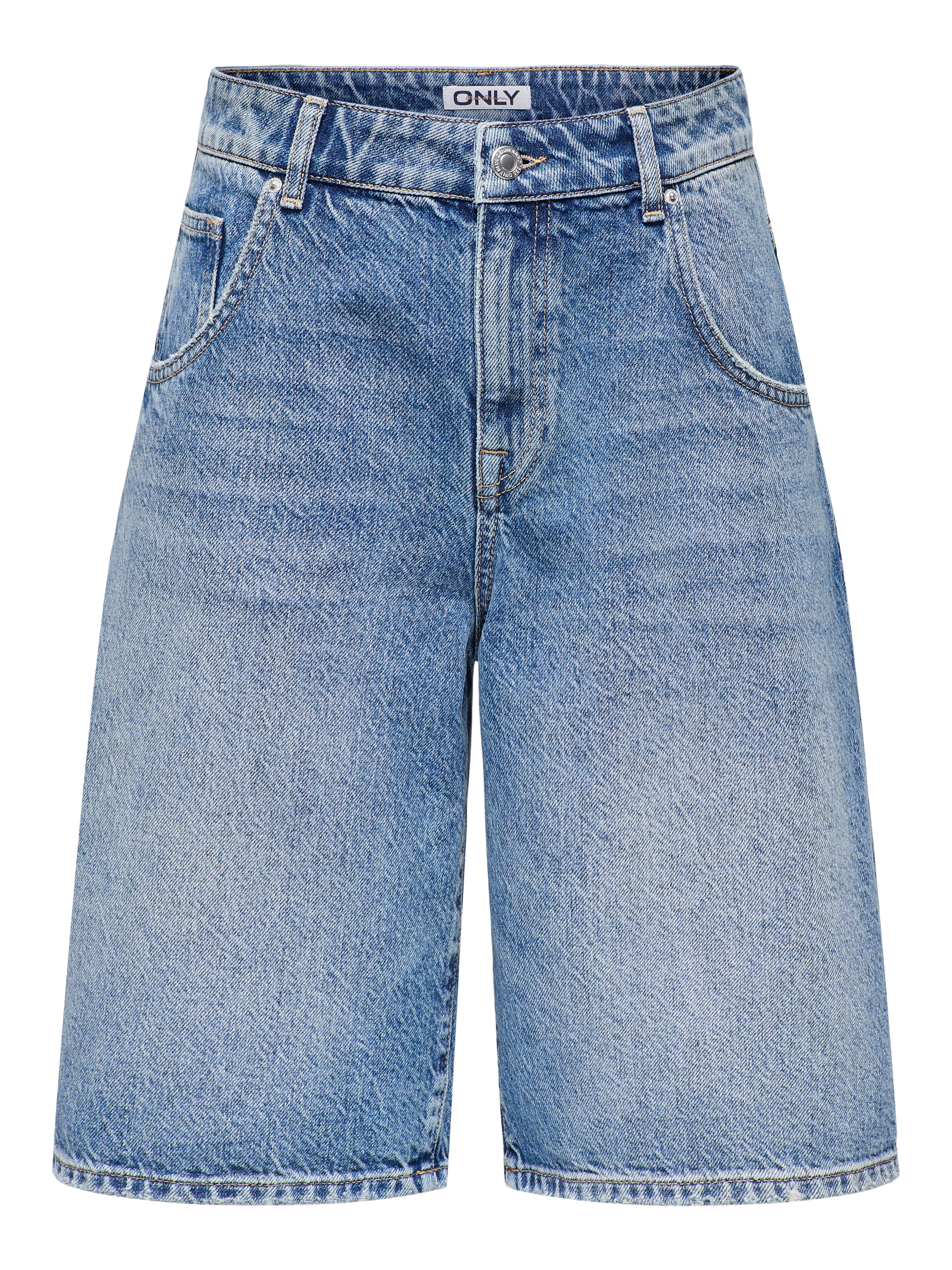 Thumbnail - Onlmate Mittlere Taille Baggy Fit Jeans-shorts