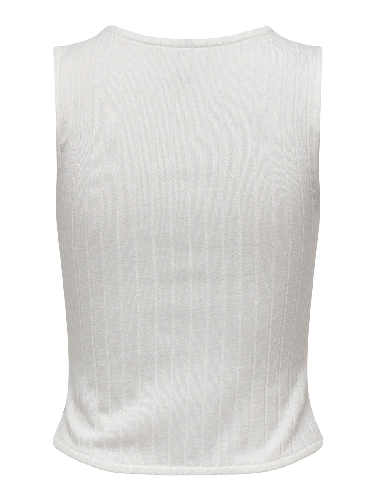 ONLY Cropped sleeveless v-neck top -White - 15341384