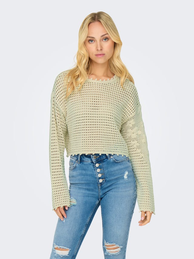 ONLY Cropped knitted pullover - 15341388