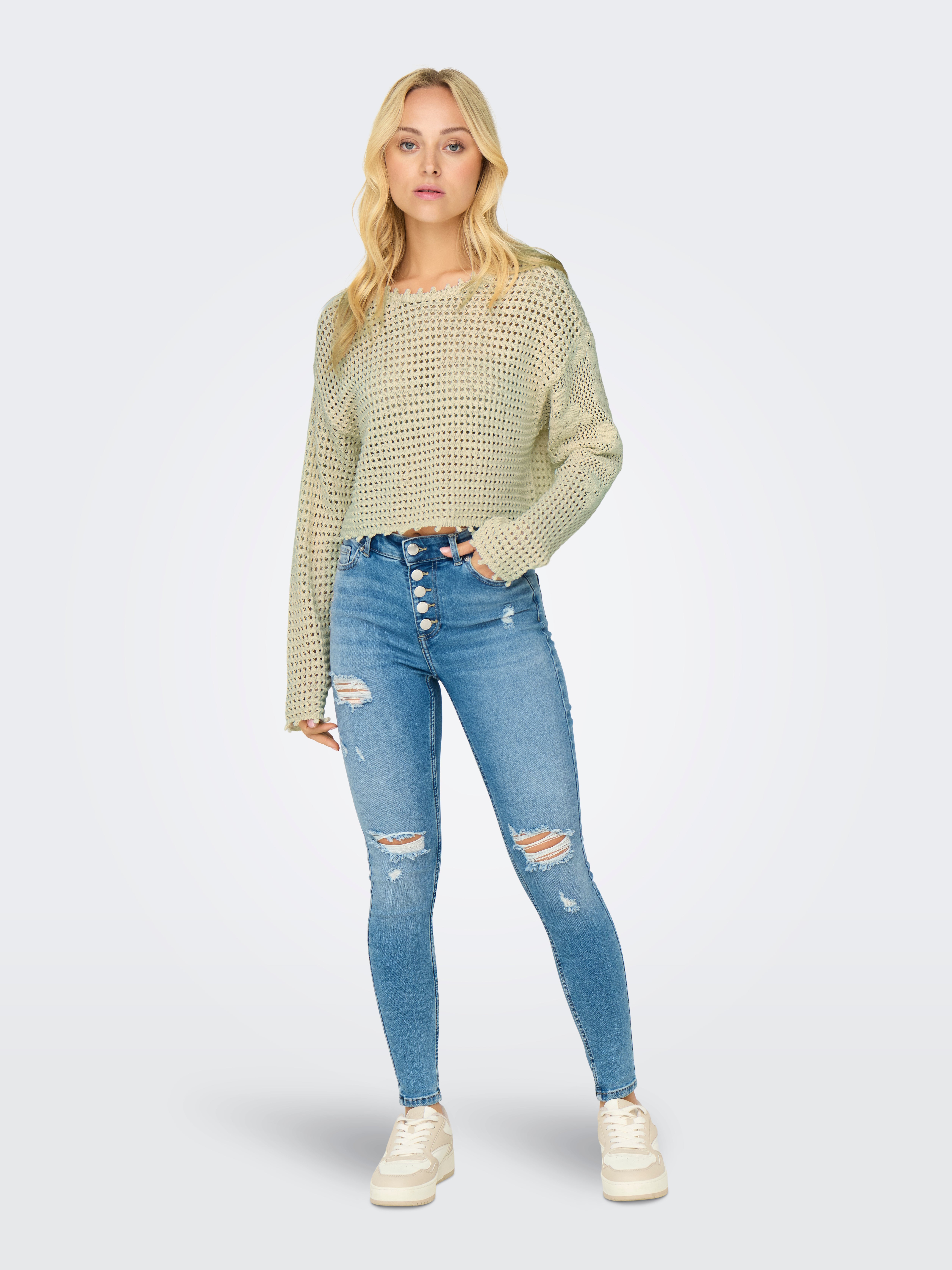 Pull-overs Cropped Fit Col rond