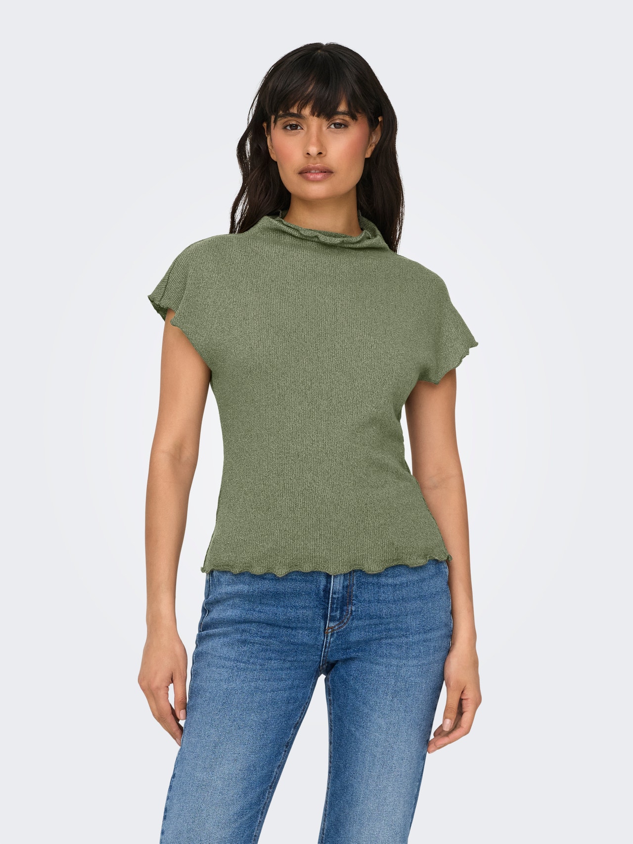 ONLY Knitted top with wave edges -Four Leaf Clover - 15341390