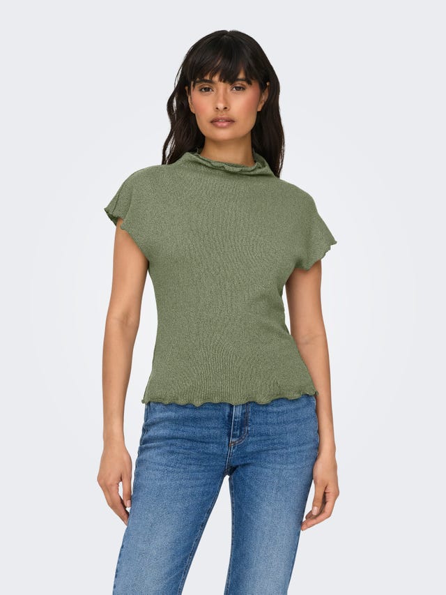 ONLY Knitted top with wave edges - 15341390