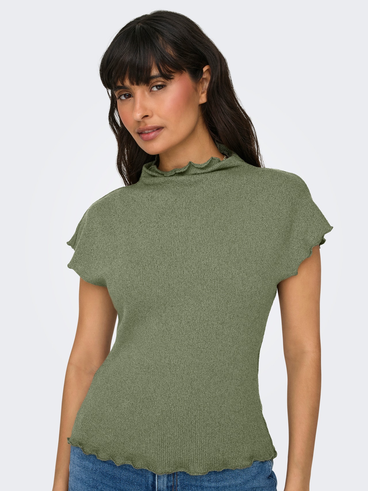 ONLY Knitted top with wave edges -Four Leaf Clover - 15341390