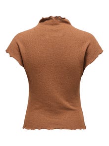 ONLY Knitted top with wave edges -Argan Oil - 15341390