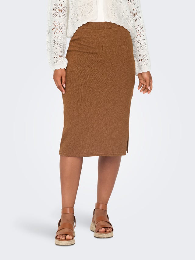 ONLY Midi skirt with slit - 15341391