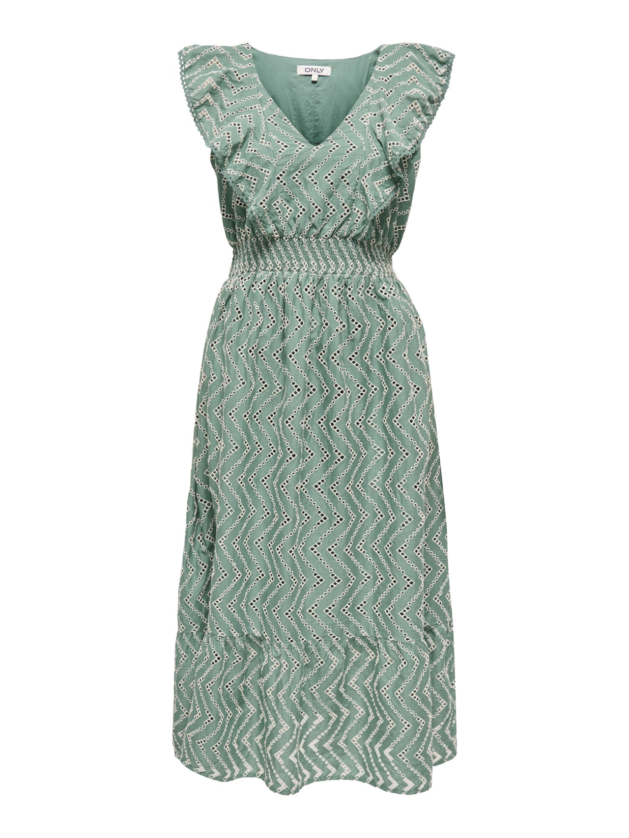 ONLY Tavapärane lõige V-kaelus Lühike kleit -Dark Forest - 15341416