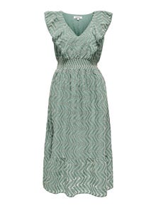 ONLY Tavapärane lõige V-kaelus Lühike kleit -Dark Forest - 15341416