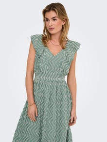 ONLY Tavapärane lõige V-kaelus Lühike kleit -Dark Forest - 15341416