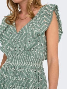 ONLY Tavapärane lõige V-kaelus Lühike kleit -Dark Forest - 15341416