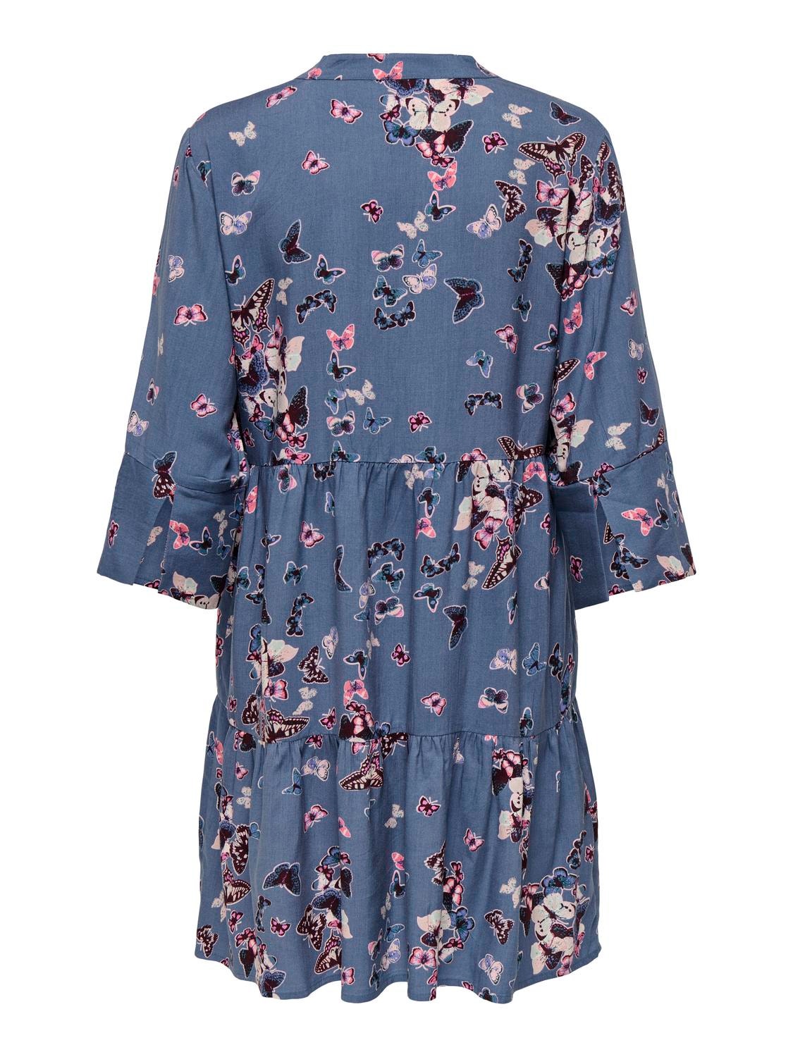 ONLY Loose fittet kjole med print -Vintage Indigo - 15341609