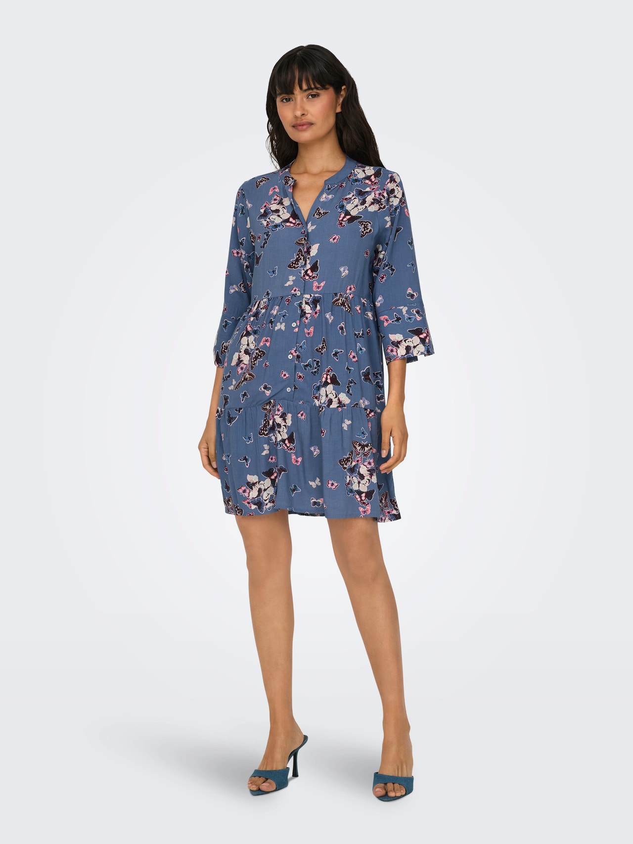 ONLY Loose fitted dress with print -Vintage Indigo - 15341609