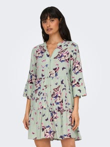 ONLY Loose fitted dress with print -Desert Sage - 15341609