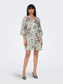 ONLY Regular Fit V-hals Kort kjole -Desert Sage - 15341609