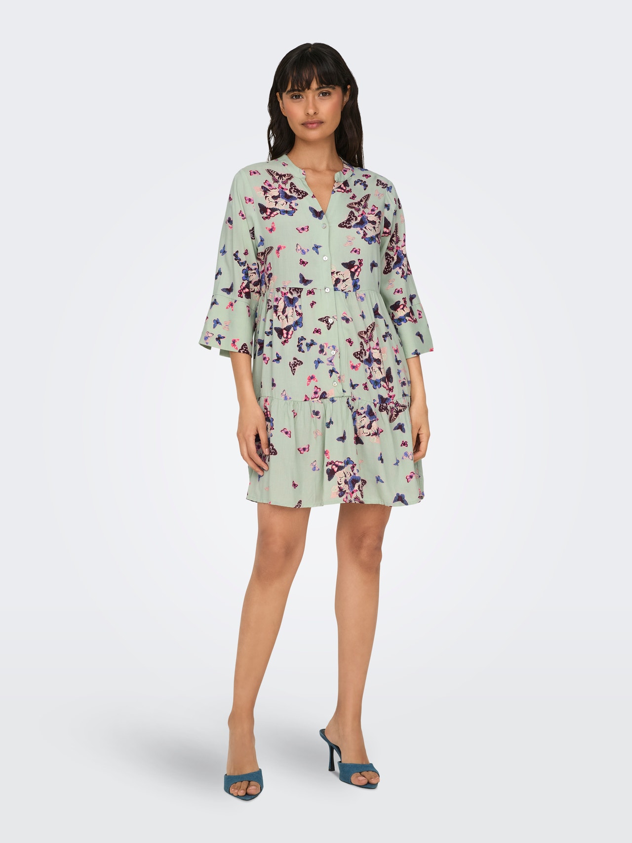 ONLY Robe courte Regular Fit Col en V -Desert Sage - 15341609