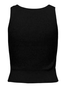 ONLY Tavapärane lõige V-kaelus Pullover -Black - 15341634