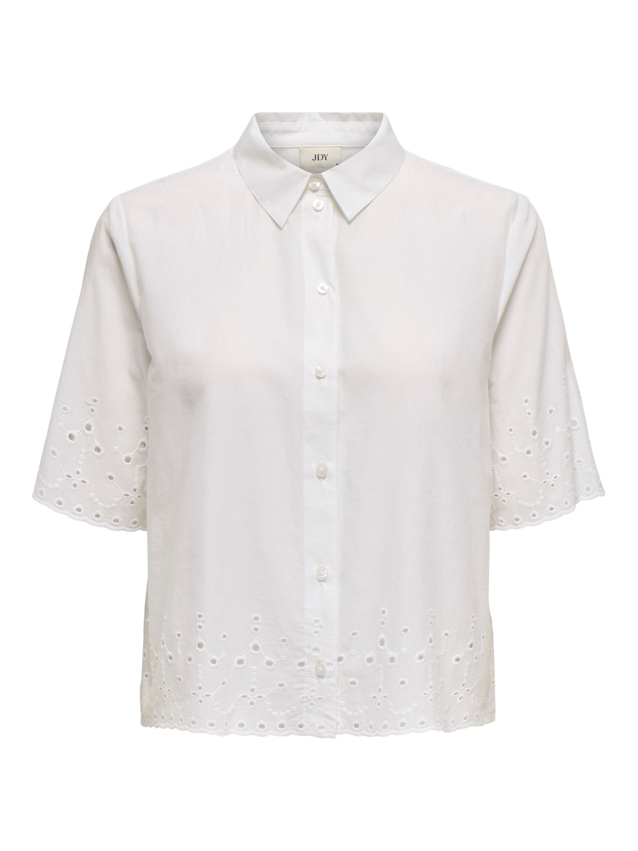 ONLY Shirt with embroidery detail -Cloud Dancer - 15341680