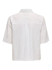 ONLY Shirt with embroidery detail -Cloud Dancer - 15341680