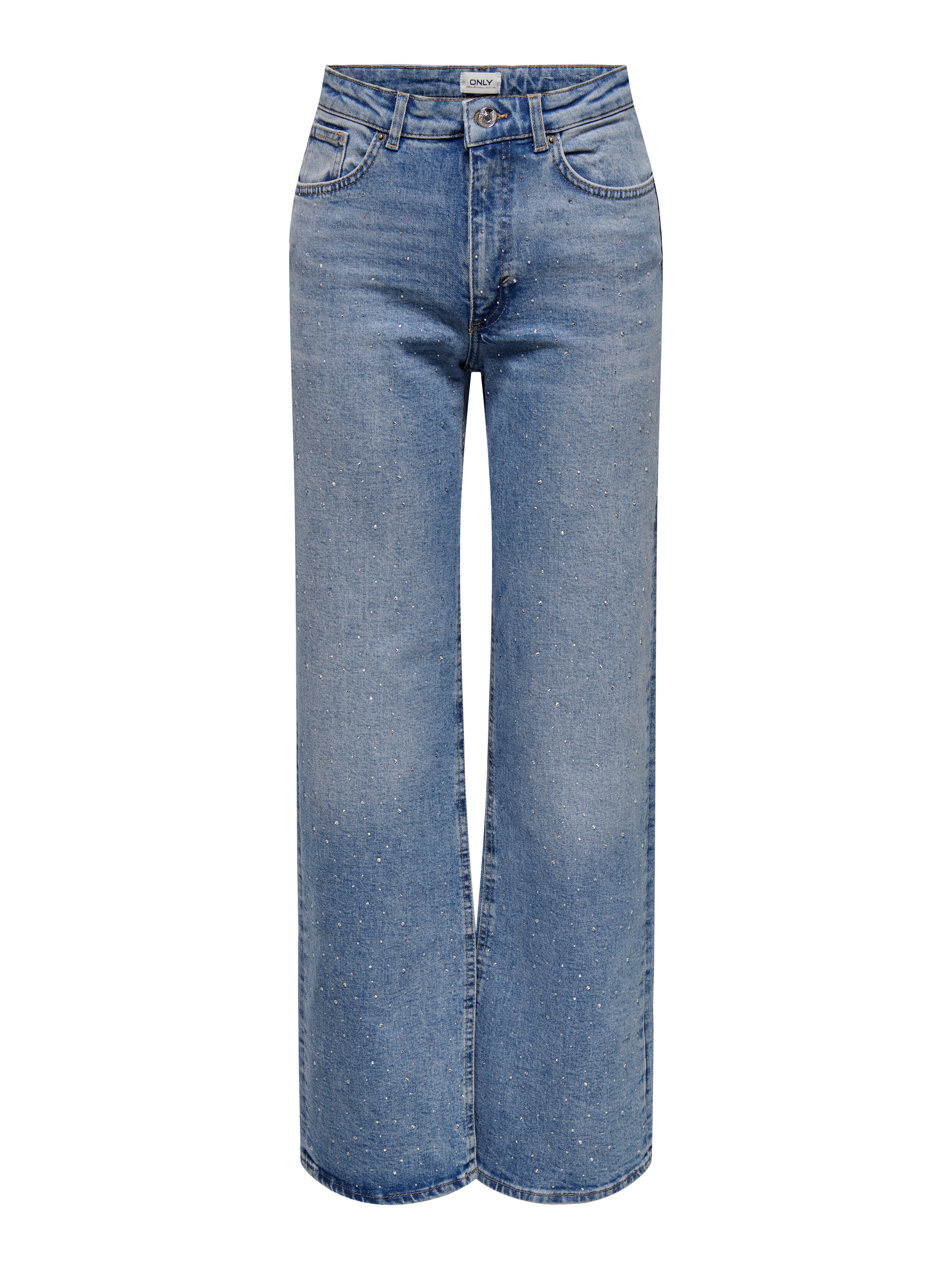 Thumbnail - Onljuicy Hohe Taille Weiter Beinschnitt Jeans