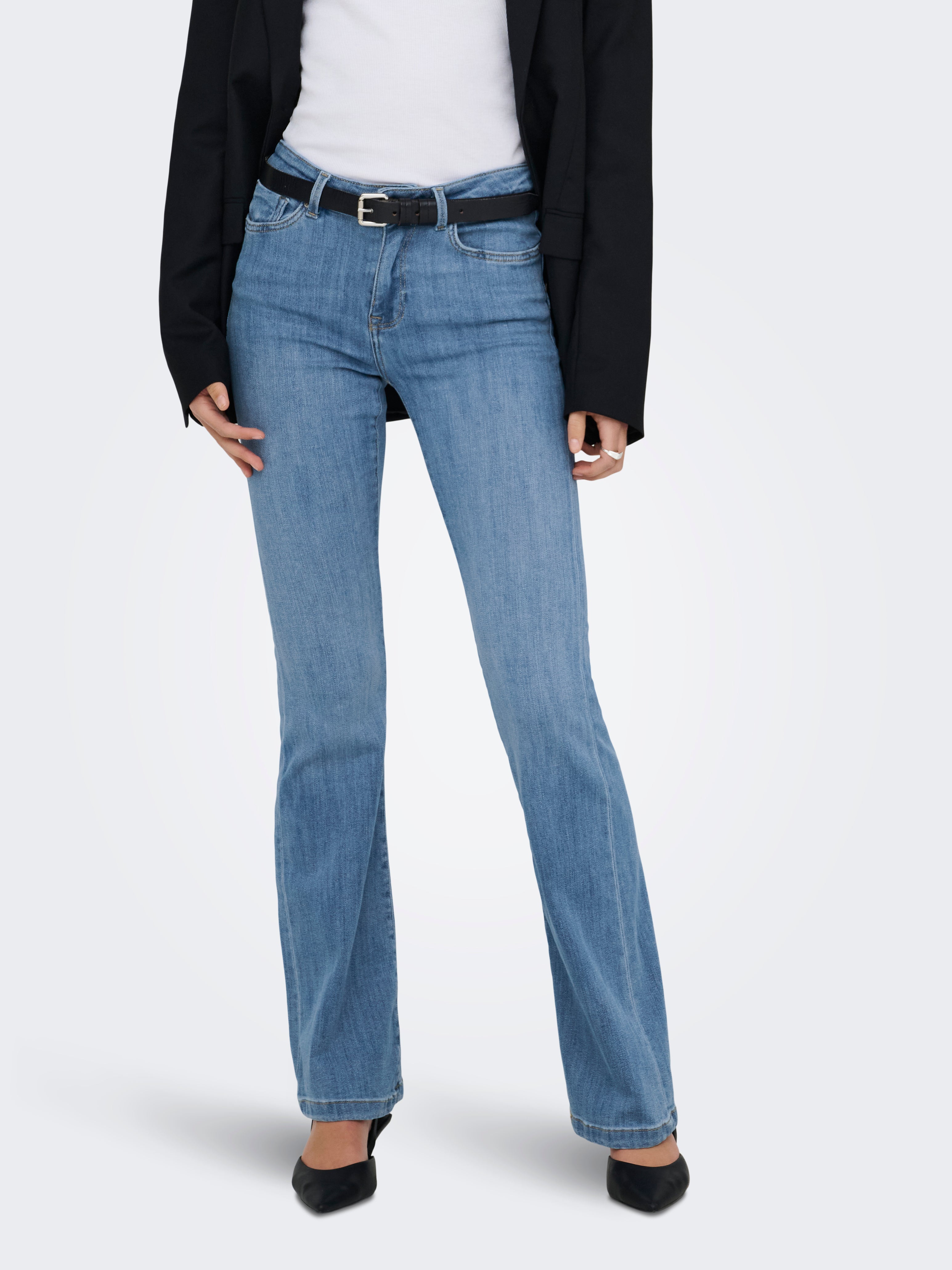 Onlpower Mittlere Taille Flared Jeans