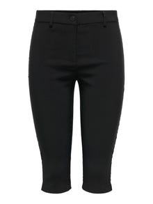 ONLY Pantalons au genou Regular Fit Taille moyenne -Black - 15342332