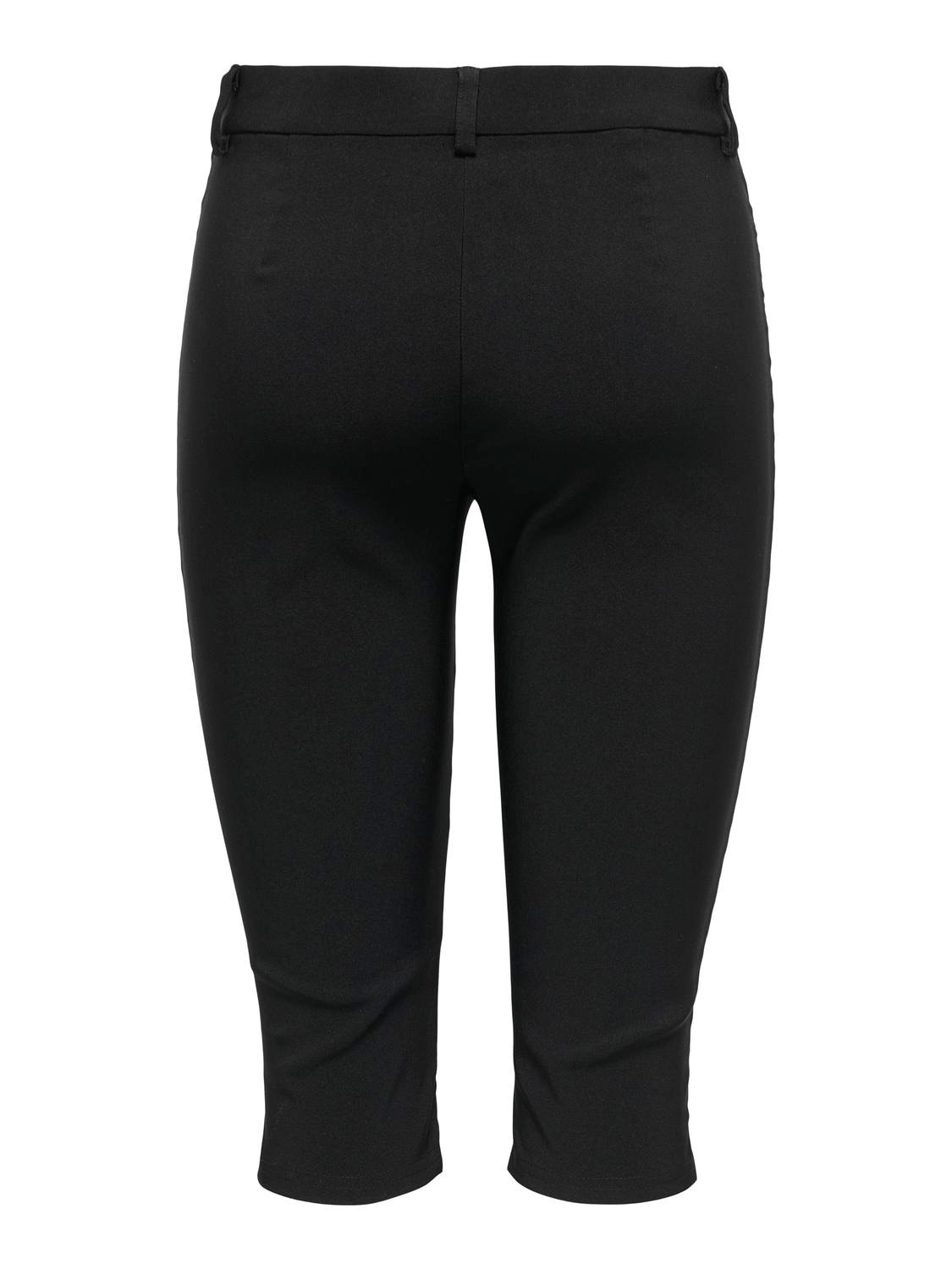 ONLY Pantalons au genou Regular Fit Taille moyenne -Black - 15342332