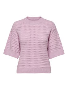 ONLY O-neck knitted top -Winsome Orchid - 15342482