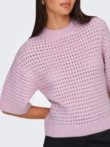 ONLY O-neck knitted top -Winsome Orchid - 15342482