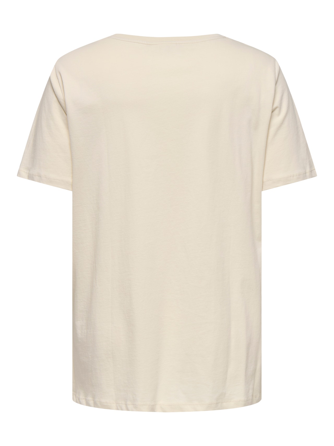 ONLY Krój oversize Okrągły dekolt Curve T-shirt -Birch - 15342580