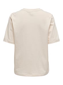 ONLY Oversize Fit Round Neck Curve T-Shirt -Birch - 15342580