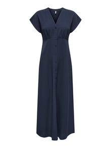 ONLY Tavapärane lõige V-kaelus Pikk kleit -Night Sky - 15342655