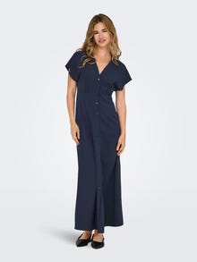 ONLY Tavapärane lõige V-kaelus Pikk kleit -Night Sky - 15342655