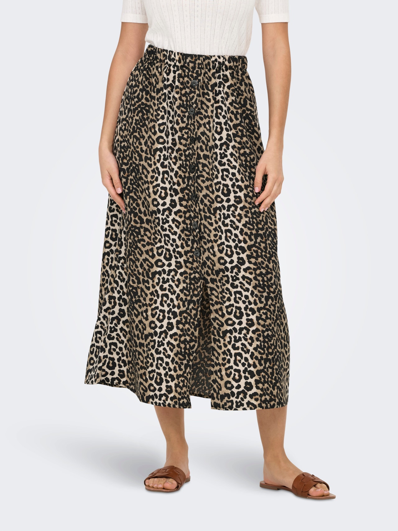 ONLY Onlnova Life Elite Skirt - Gonna Lunga A Mezzo Polpaccio In Poliestere Ed Elastan - Vestibilità Comoda Per Tutti I Giorni - Foto 2