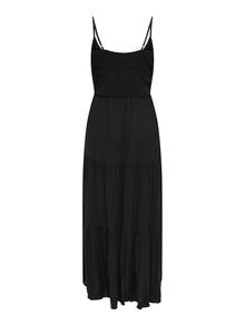 ONLY Regular Fit Round Neck Adjustable straps Long dress -Black - 15342736