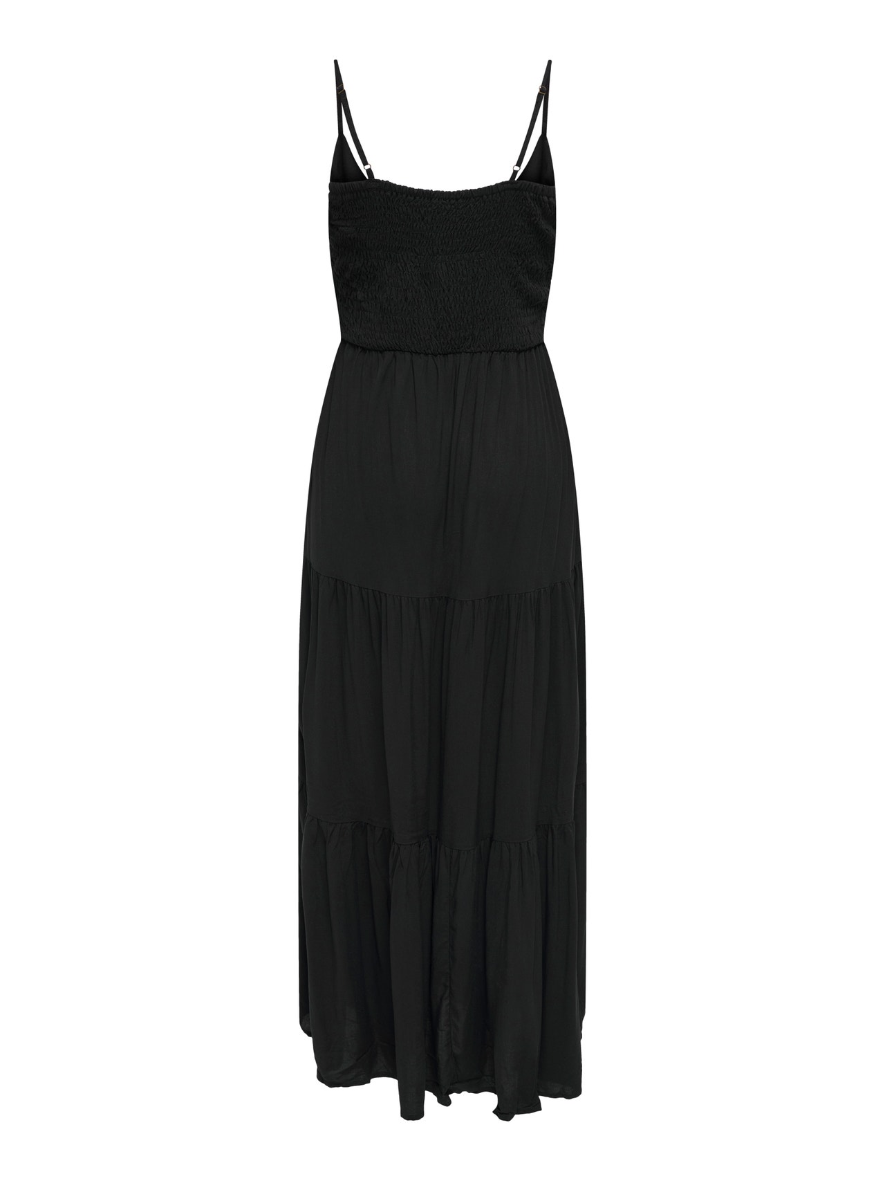 ONLY Vestido largo Corte regular Cuello redondo Tiras ajustables -Black - 15342736