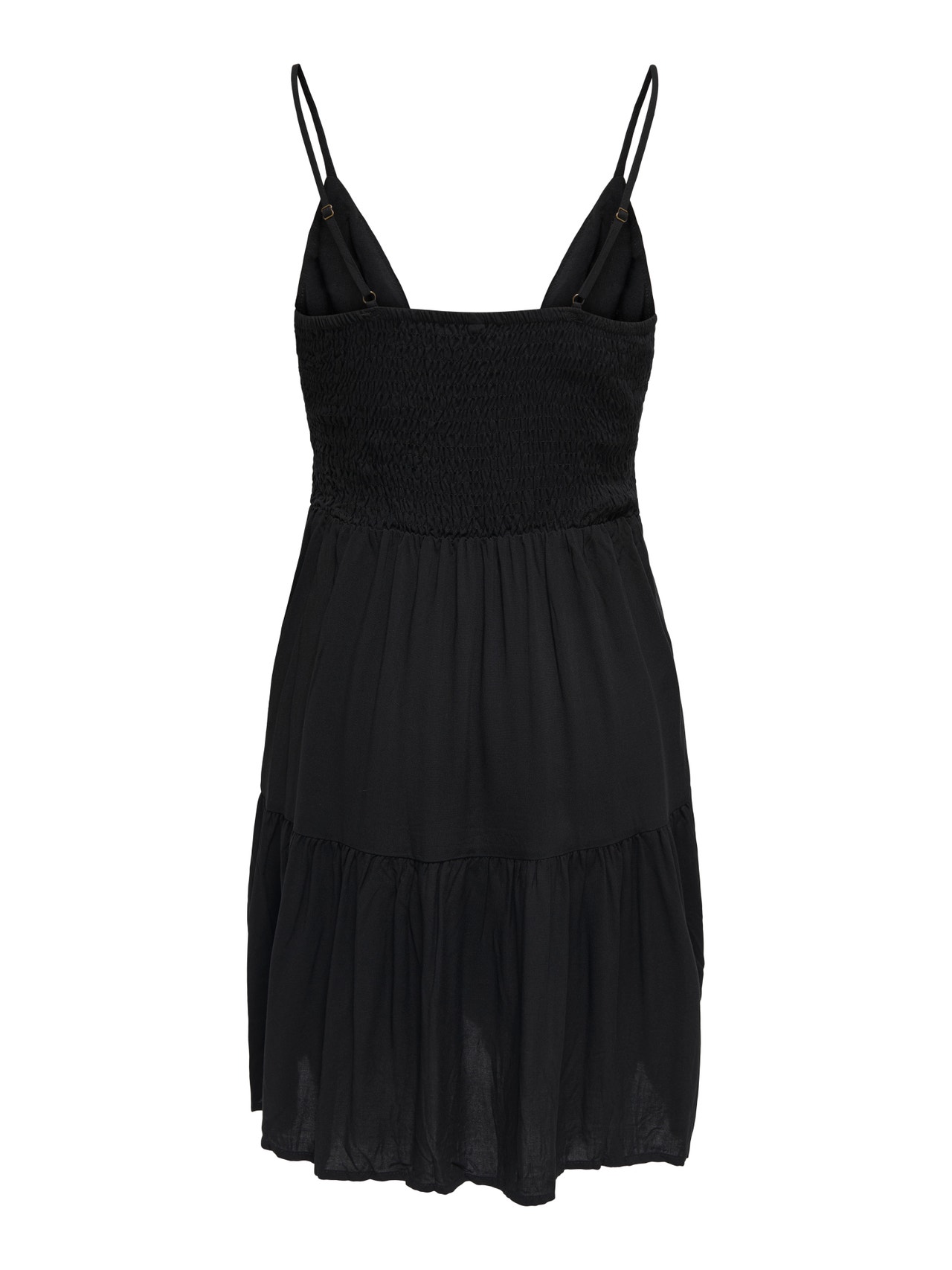 ONLY Regular Fit O-hals Justerbare stropper Lang kjole -Black - 15342739
