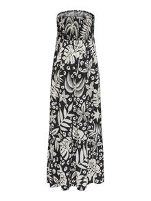 ONLY Strapless smock maxi dress -Black - 15342740