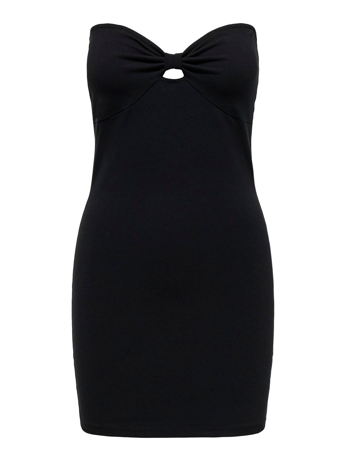 ONLY Vestido corto Corte regular Sin tirantes -Black - 15342769