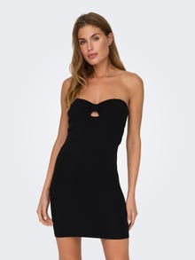 ONLY Vestido corto Corte regular Sin tirantes -Black - 15342769