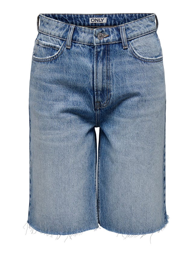 ONLY Loose fit denim shorts med høj talje - 15342820