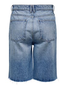 ONLY Lös passform Hög midja Shorts -Medium Blue Denim - 15342820