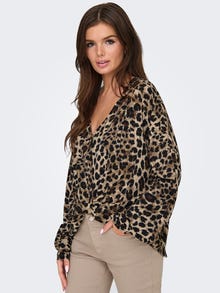 ONLY Tavapärane lõige V-kaelus Top -Light Taupe - 15342840