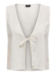 ONLY V-neck sleeveless top -Marshmallow - 15342971