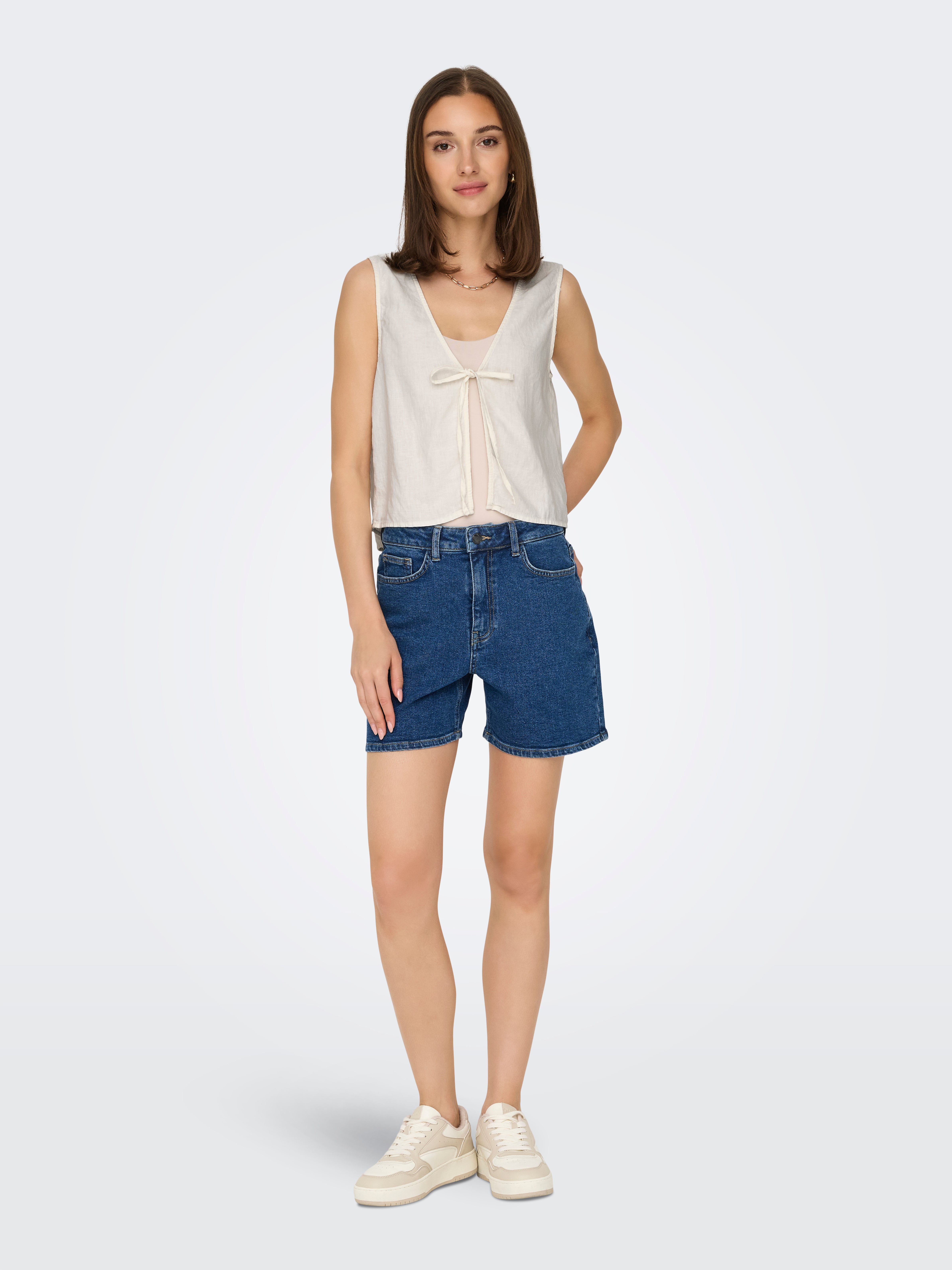 V-neck sleeveless top