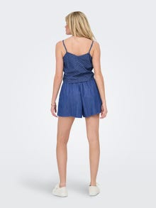 ONLY Tavapärane lõige V-kaelus Top -Medium Blue Denim - 15343004