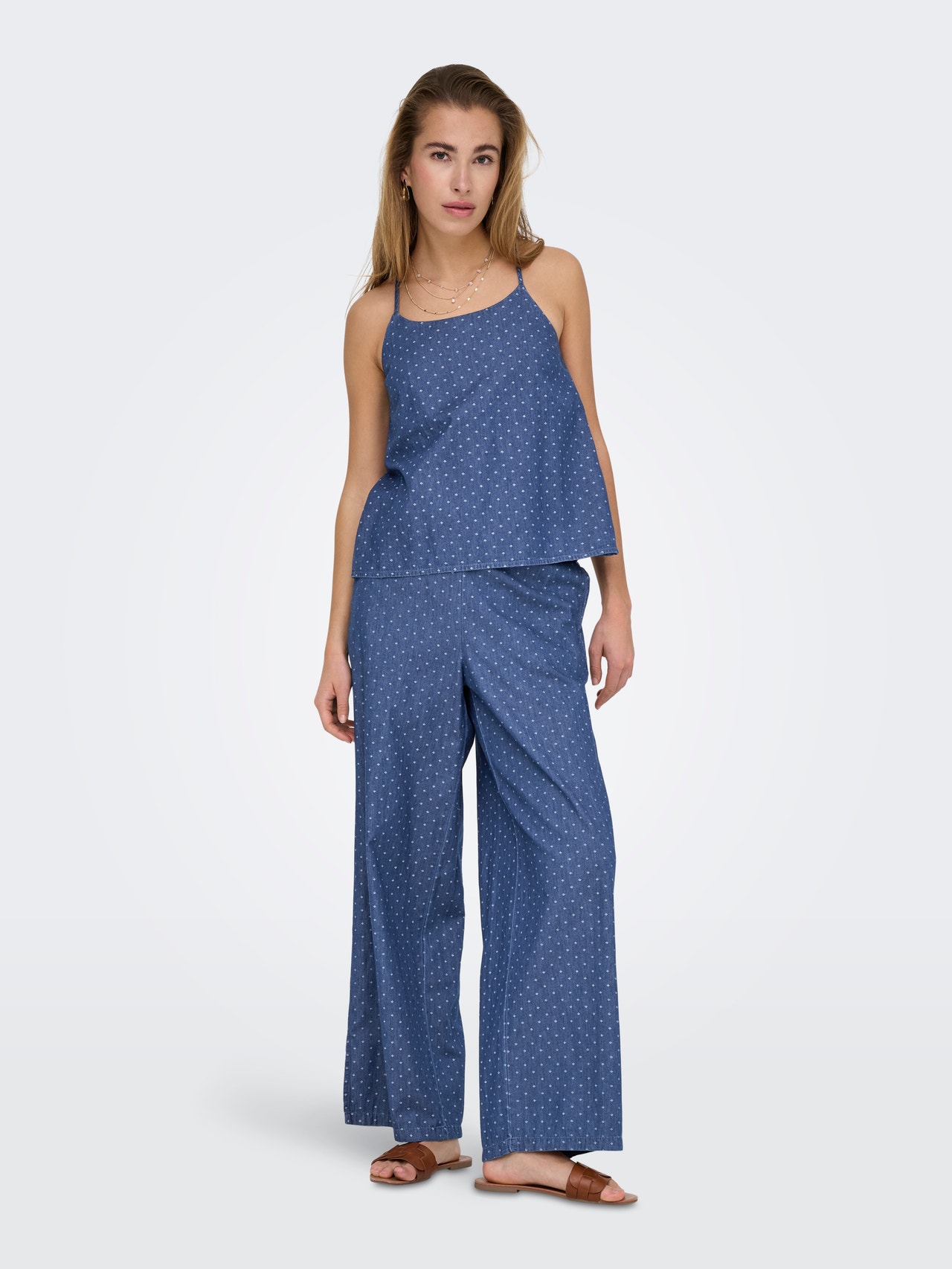 ONLY ONLNOVA Normal geschnitten Hose -Medium Blue Denim - 15343011